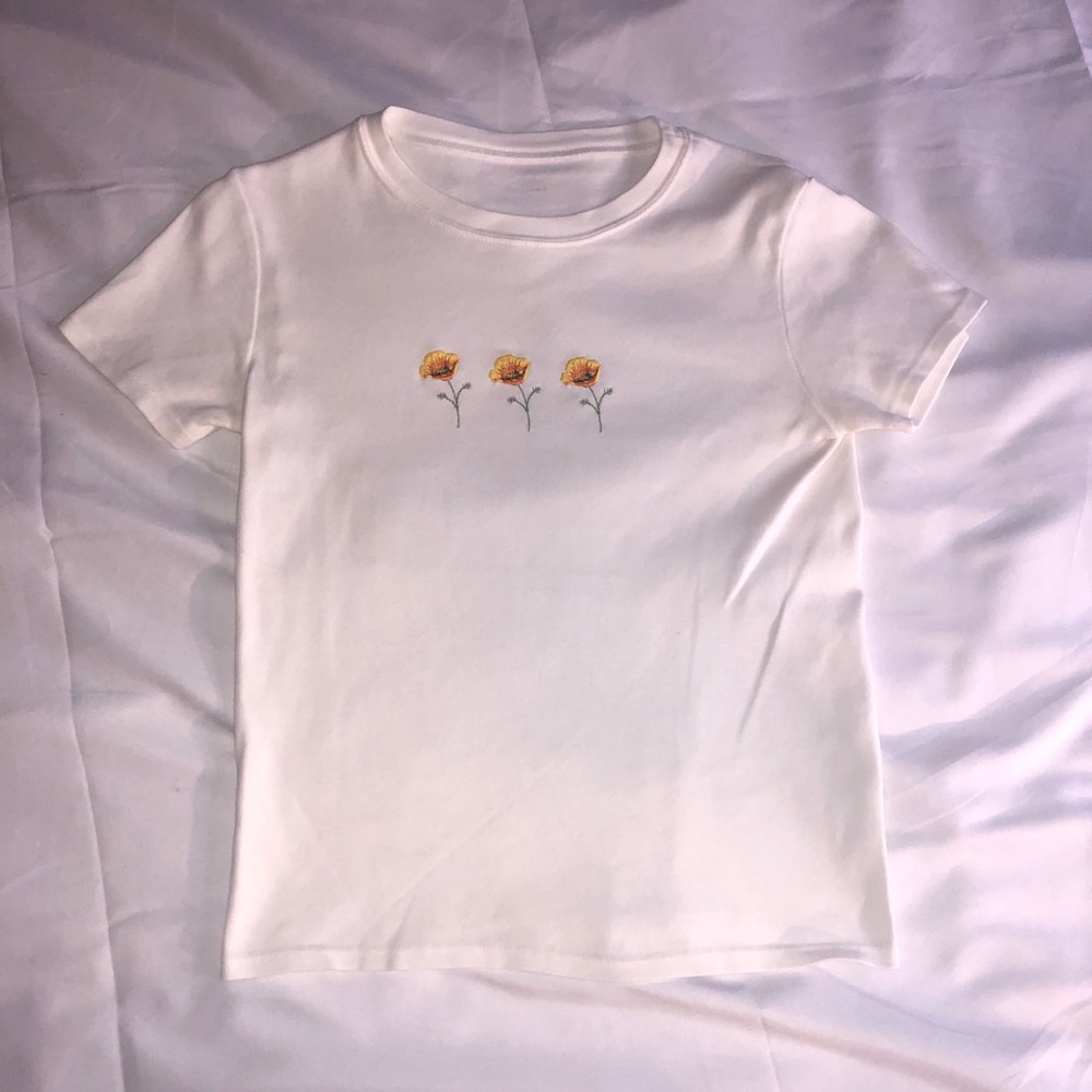 John Galt/Brandy Melville Poppy Flowers T-Shirt